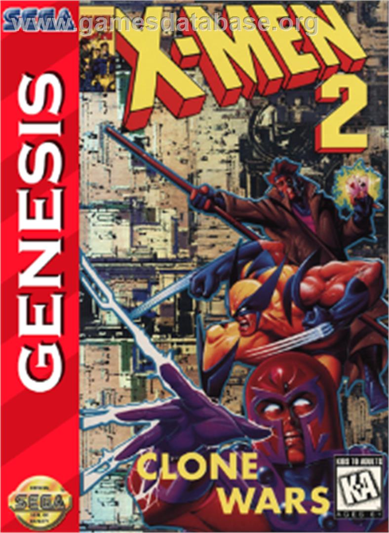 X-Men 2: Clone Wars - Sega Nomad - Artwork - Box