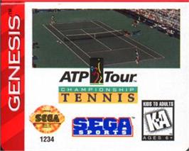 Cartridge artwork for ATP Tour Championship Tennis on the Sega Nomad.