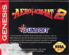 Cartridge artwork for Aero the Acro-Bat 2 on the Sega Nomad.
