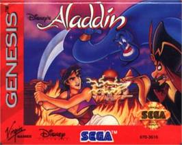 Cartridge artwork for Aladdin on the Sega Nomad.