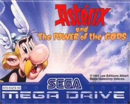 Cartridge artwork for Asterix and the Power of the Gods on the Sega Nomad.