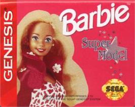 Cartridge artwork for Barbie Super Model on the Sega Nomad.
