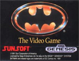 Cartridge artwork for Batman: The Video Game on the Sega Nomad.