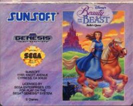 Cartridge artwork for Beauty and the Beast: Belle's Quest on the Sega Nomad.