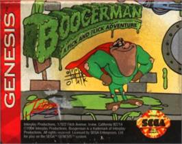 Cartridge artwork for Boogerman: A Pick and Flick Adventure on the Sega Nomad.