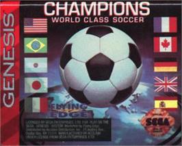 Cartridge artwork for Champions World Class Soccer on the Sega Nomad.