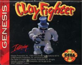 Cartridge artwork for Clay Fighter on the Sega Nomad.