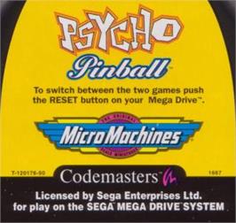 Cartridge artwork for Codemasters 2 in 1: Fantastic Dizzy & Cosmic Spacehead on the Sega Nomad.