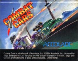 Cartridge artwork for Combat Cars on the Sega Nomad.