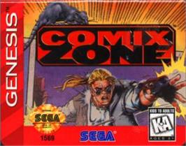 Cartridge artwork for Comix Zone on the Sega Nomad.