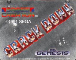 Cartridge artwork for Crack Down on the Sega Nomad.