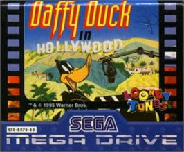 Cartridge artwork for Daffy Duck in Hollywood on the Sega Nomad.