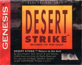 Cartridge artwork for Desert Strike: Return to the Gulf on the Sega Nomad.