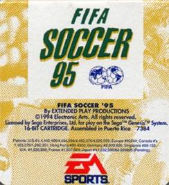 Cartridge artwork for FIFA 95 on the Sega Nomad.