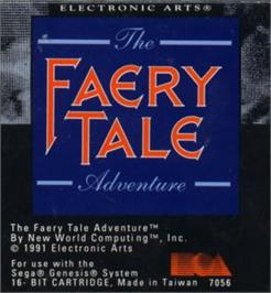 Cartridge artwork for Faery Tale Adventure, The on the Sega Nomad.