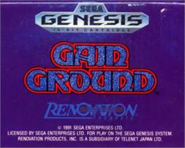 Cartridge artwork for Gain Ground on the Sega Nomad.
