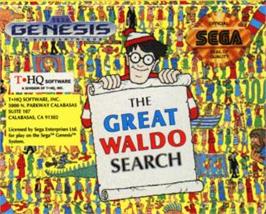Cartridge artwork for Great Waldo Search, The on the Sega Nomad.