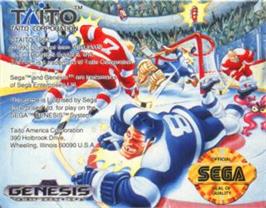 Cartridge artwork for Hit The Ice on the Sega Nomad.
