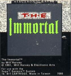 Cartridge artwork for Immortal, The on the Sega Nomad.