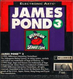 Cartridge artwork for James Pond 3: Operation Starfish on the Sega Nomad.
