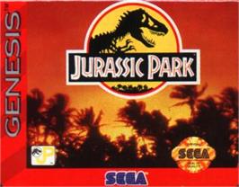 Cartridge artwork for Jurassic Park on the Sega Nomad.