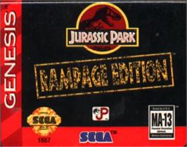 Cartridge artwork for Jurassic Park - Rampage Edition on the Sega Nomad.