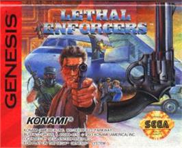 Cartridge artwork for Lethal Enforcers on the Sega Nomad.
