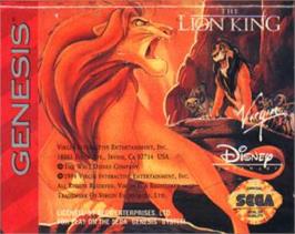 Cartridge artwork for Lion King, The on the Sega Nomad.