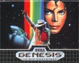 Cartridge artwork for Michael Jackson's Moonwalker on the Sega Nomad.