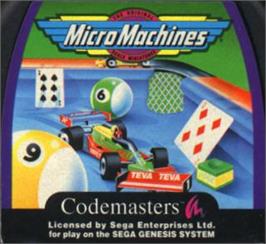 Cartridge artwork for Micro Machines on the Sega Nomad.