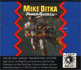 Cartridge artwork for Mike Ditka Power Football on the Sega Nomad.