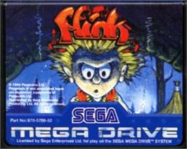 Cartridge artwork for Misadventures of Flink, The on the Sega Nomad.