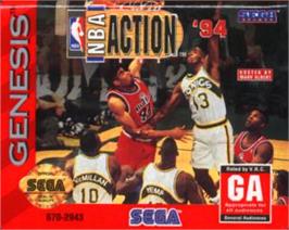 Cartridge artwork for NBA Action '94 on the Sega Nomad.