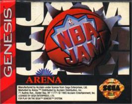 Cartridge artwork for NBA Jam on the Sega Nomad.