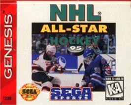 Cartridge artwork for NHL All-Star Hockey '95 on the Sega Nomad.
