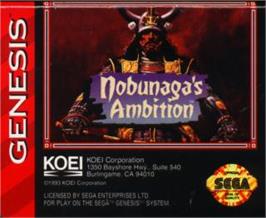 Cartridge artwork for Nobunaga's Ambition on the Sega Nomad.