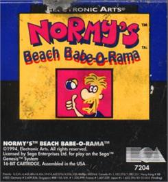 Cartridge artwork for Normy's Beach Babe-O-Rama on the Sega Nomad.