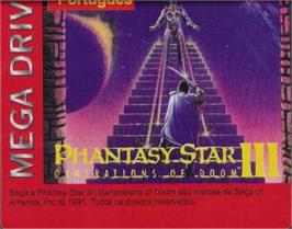 Cartridge artwork for Phantasy Star 3: Generations of Doom on the Sega Nomad.