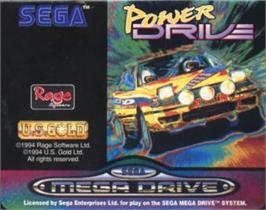 Cartridge artwork for Power Drive on the Sega Nomad.