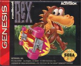 Cartridge artwork for Radical Rex on the Sega Nomad.