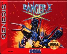 Cartridge artwork for Ranger X on the Sega Nomad.