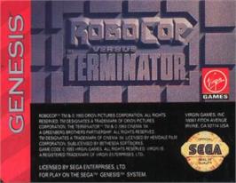 Cartridge artwork for Robocop vs. the Terminator on the Sega Nomad.