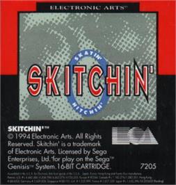 Cartridge artwork for Skitchin' on the Sega Nomad.