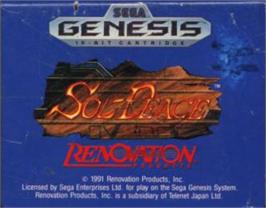 Cartridge artwork for Sol-Feace on the Sega Nomad.