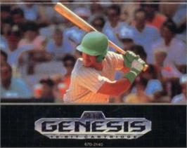 Cartridge artwork for Sports Talk Baseball on the Sega Nomad.