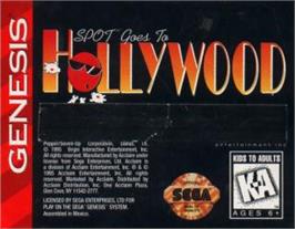 Cartridge artwork for Spot Goes to Hollywood on the Sega Nomad.