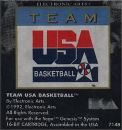 Cartridge artwork for Team USA Basketball on the Sega Nomad.
