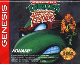 Cartridge artwork for Teenage Mutant Ninja Turtles: Tournament Fighters on the Sega Nomad.