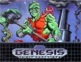 Cartridge artwork for Toxic Crusaders on the Sega Nomad.