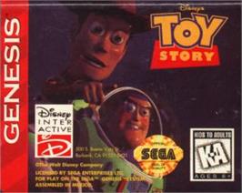 Cartridge artwork for Toy Story on the Sega Nomad.